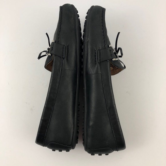 Lauren Ralph Lauren Loafers Women 7.5 Black Leather Briley Slip on Moccasin - Picture 6 of 13